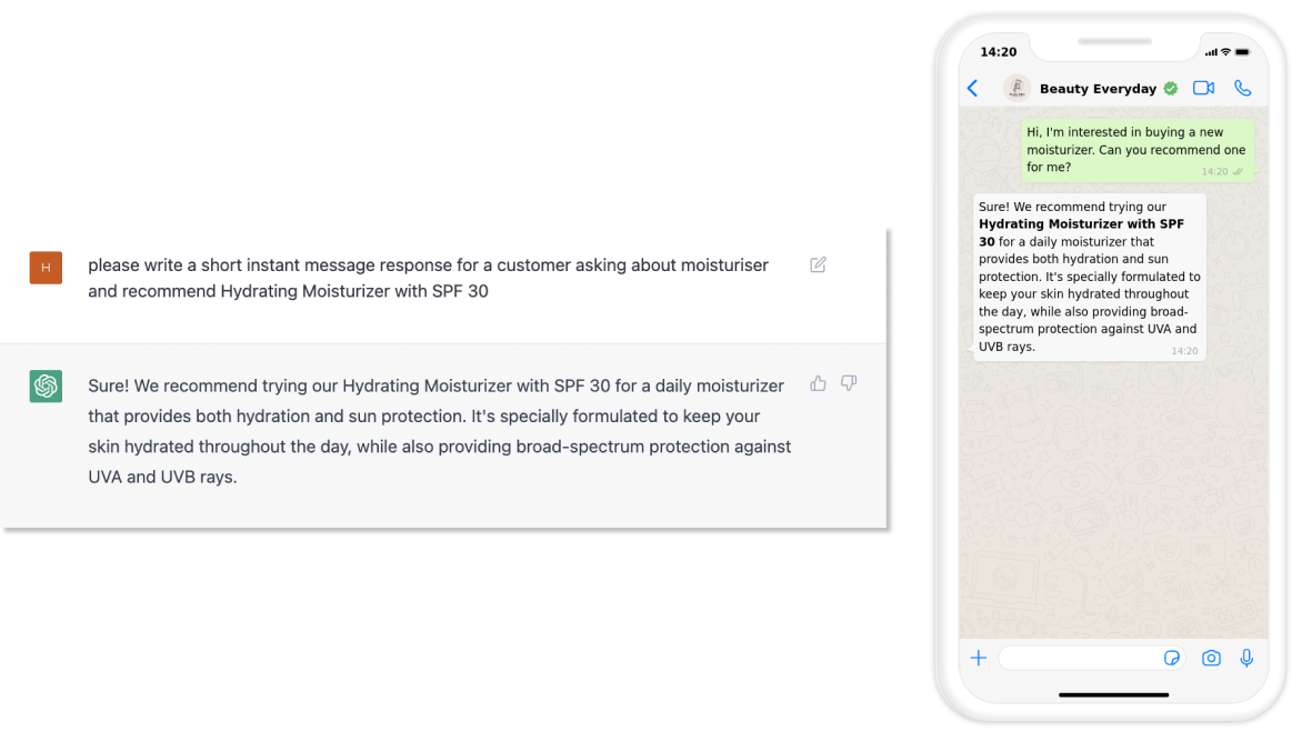 Beauty & cosmetics retailer using ChatGPT for online consultations