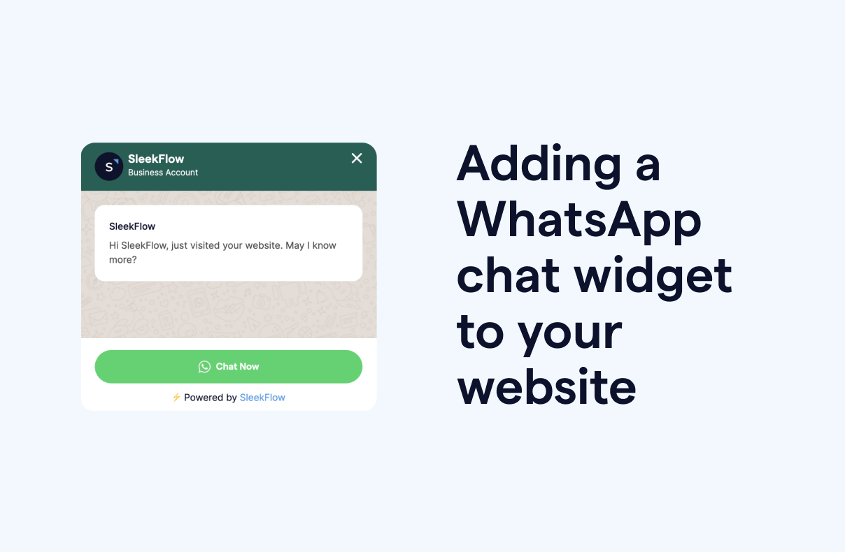 WhatsApp chat widget on websites 