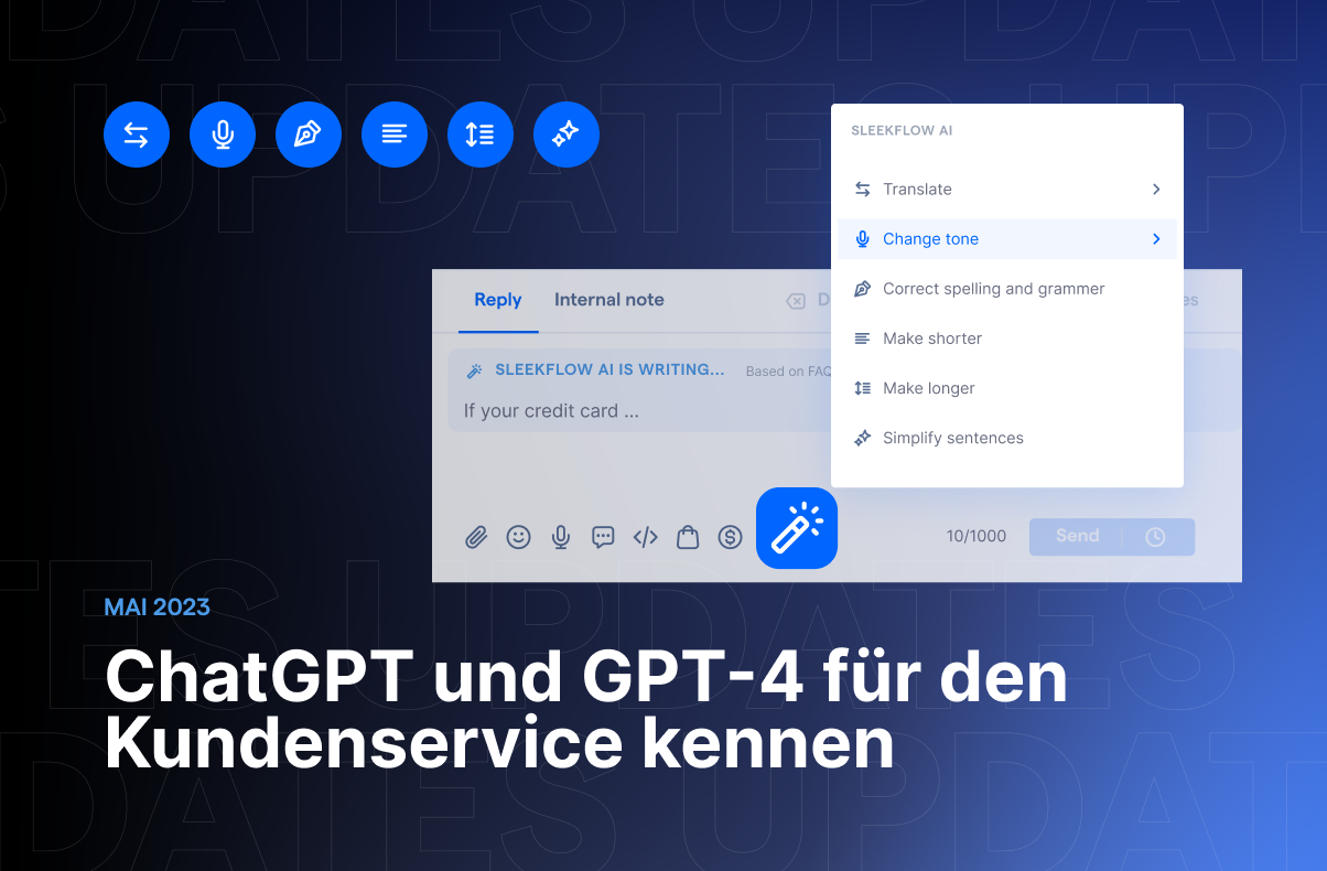 Lernen Sie SleekFlow AI, ChatGPT und GPT-4 für den Kundenservice kennen (German)