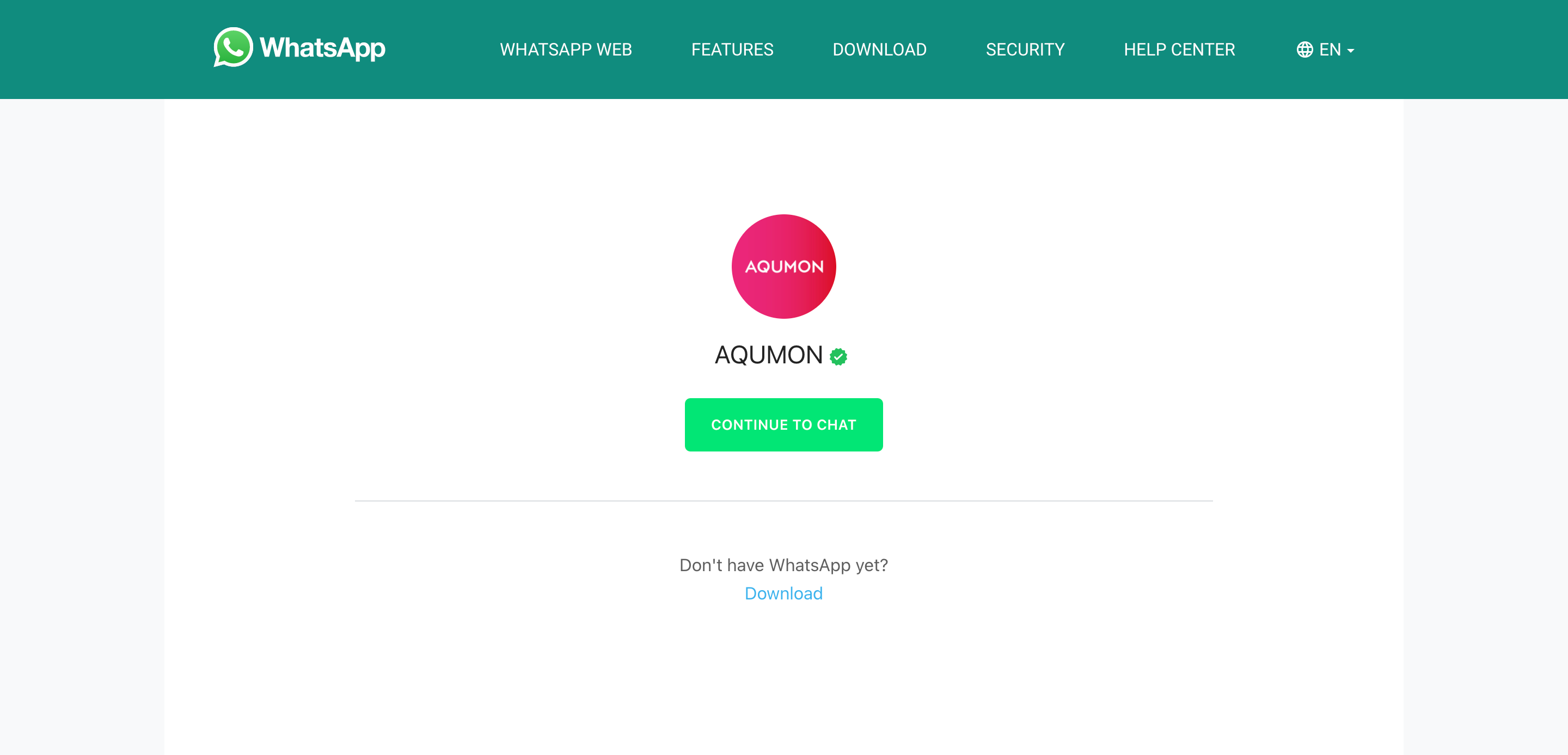 aqumon whatsapp green badge