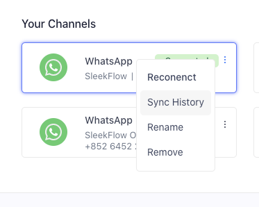 Synchronized Contacts and Conversation History