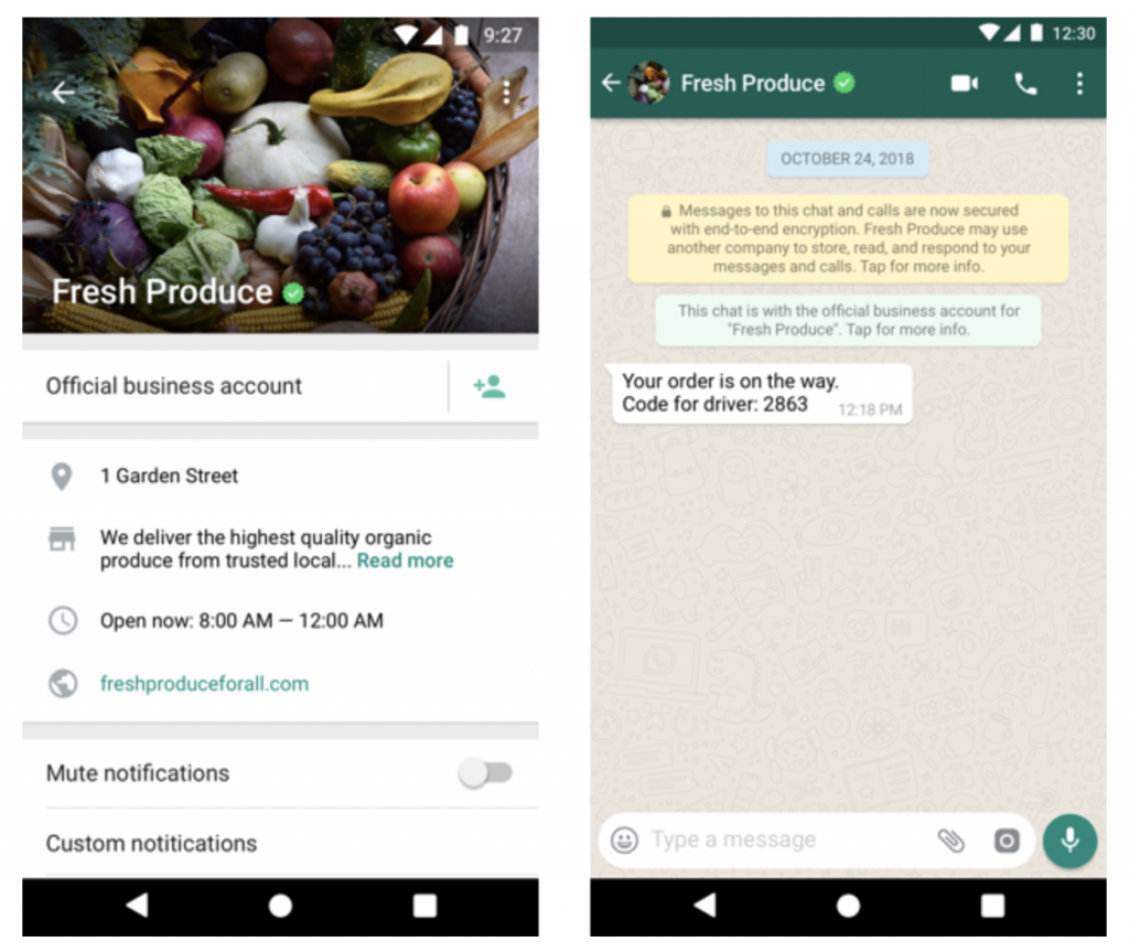 API officielle de WhatsApp Business