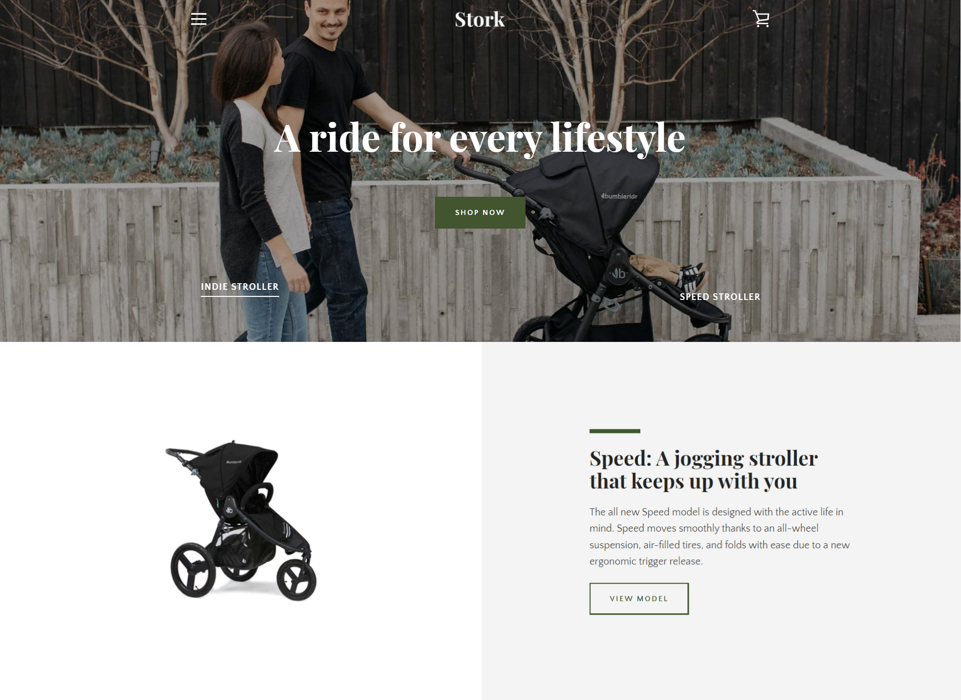 Shopify theme narrative