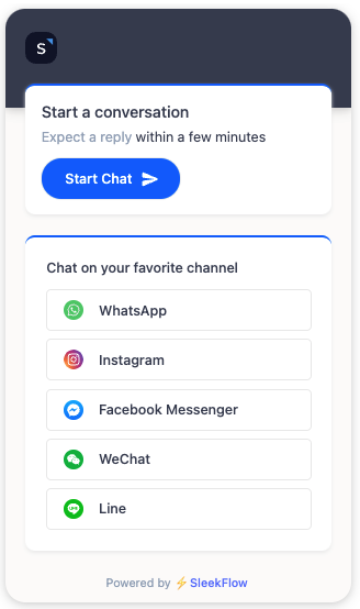 SleekFlow live chat