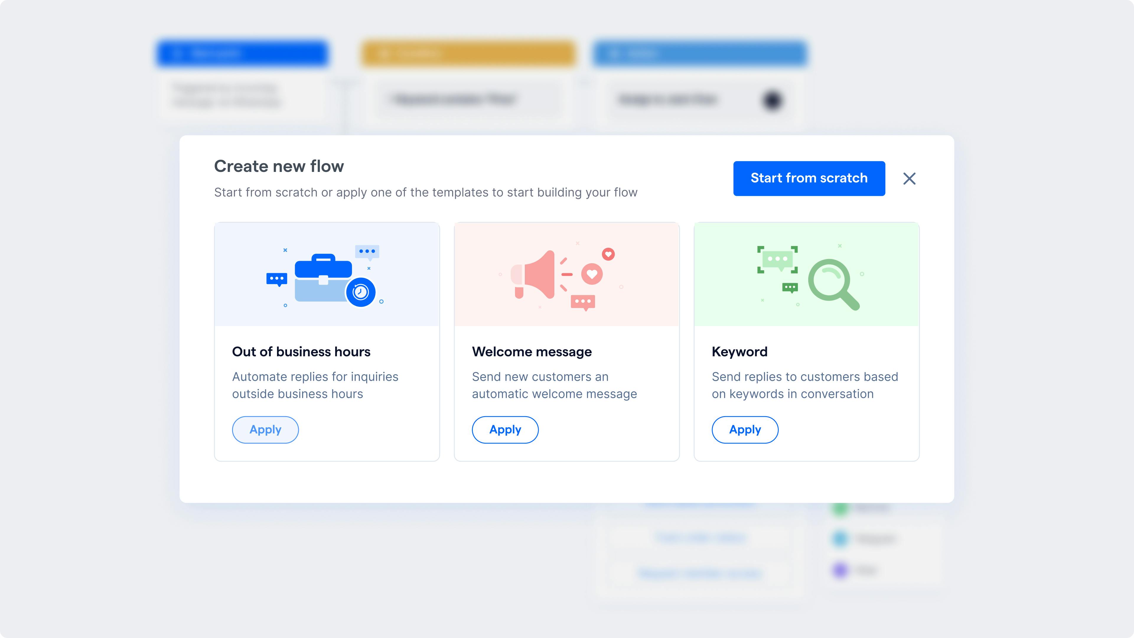 flow builder template options for automation setup