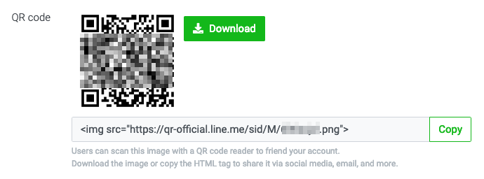 Membagikan QR code LINE official account