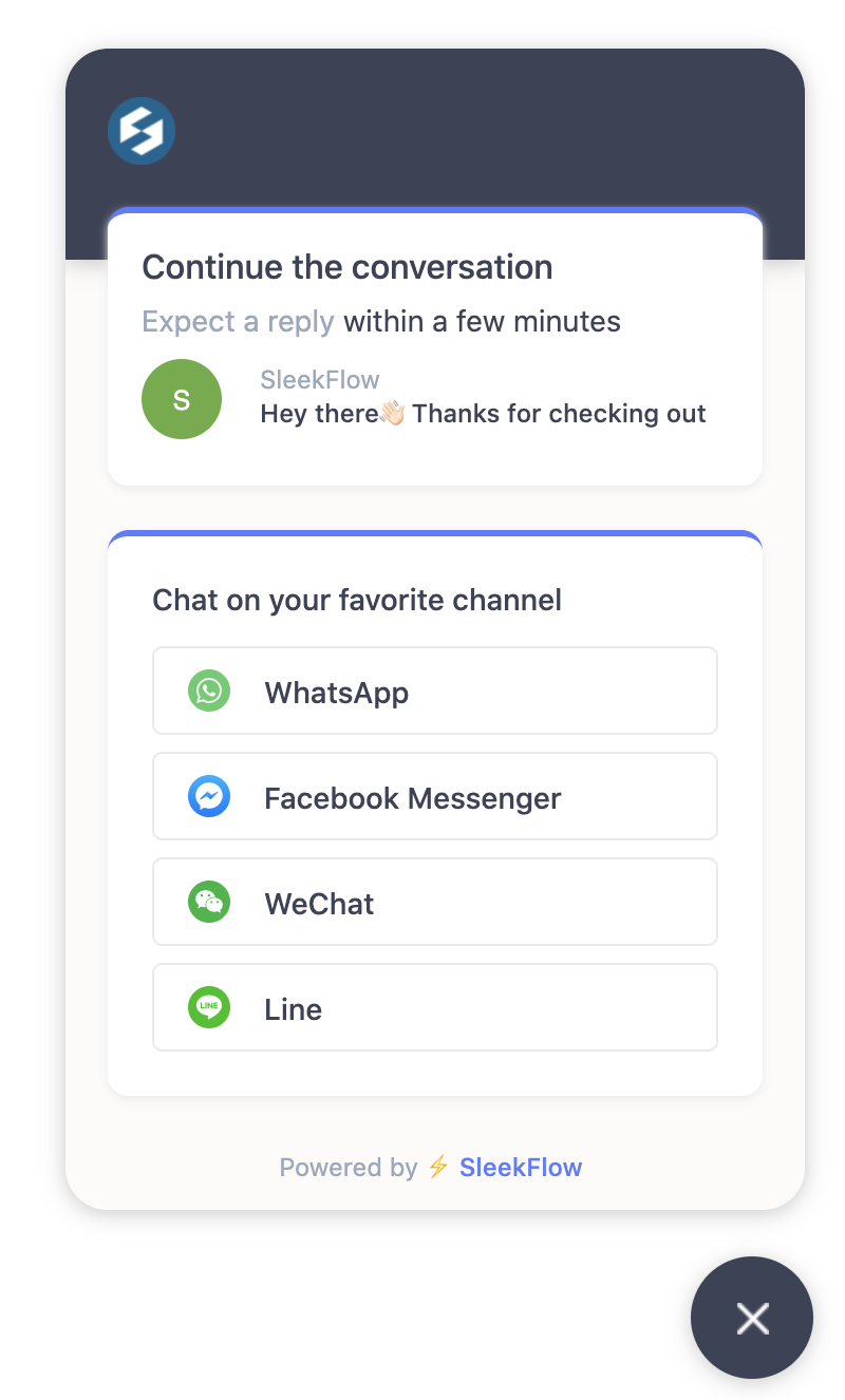 SleekFlow Live Chat Interface 2