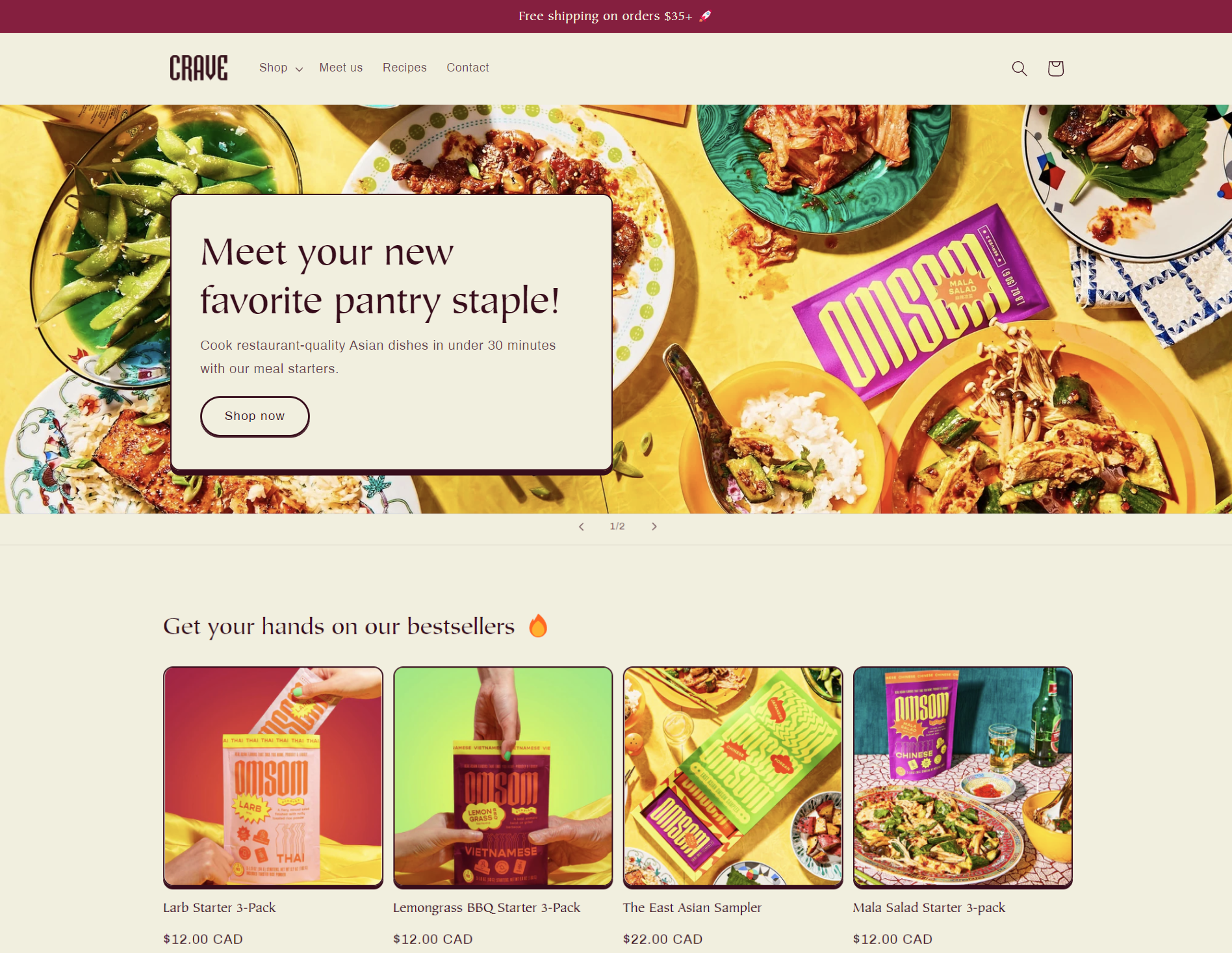 Shopify theme crave