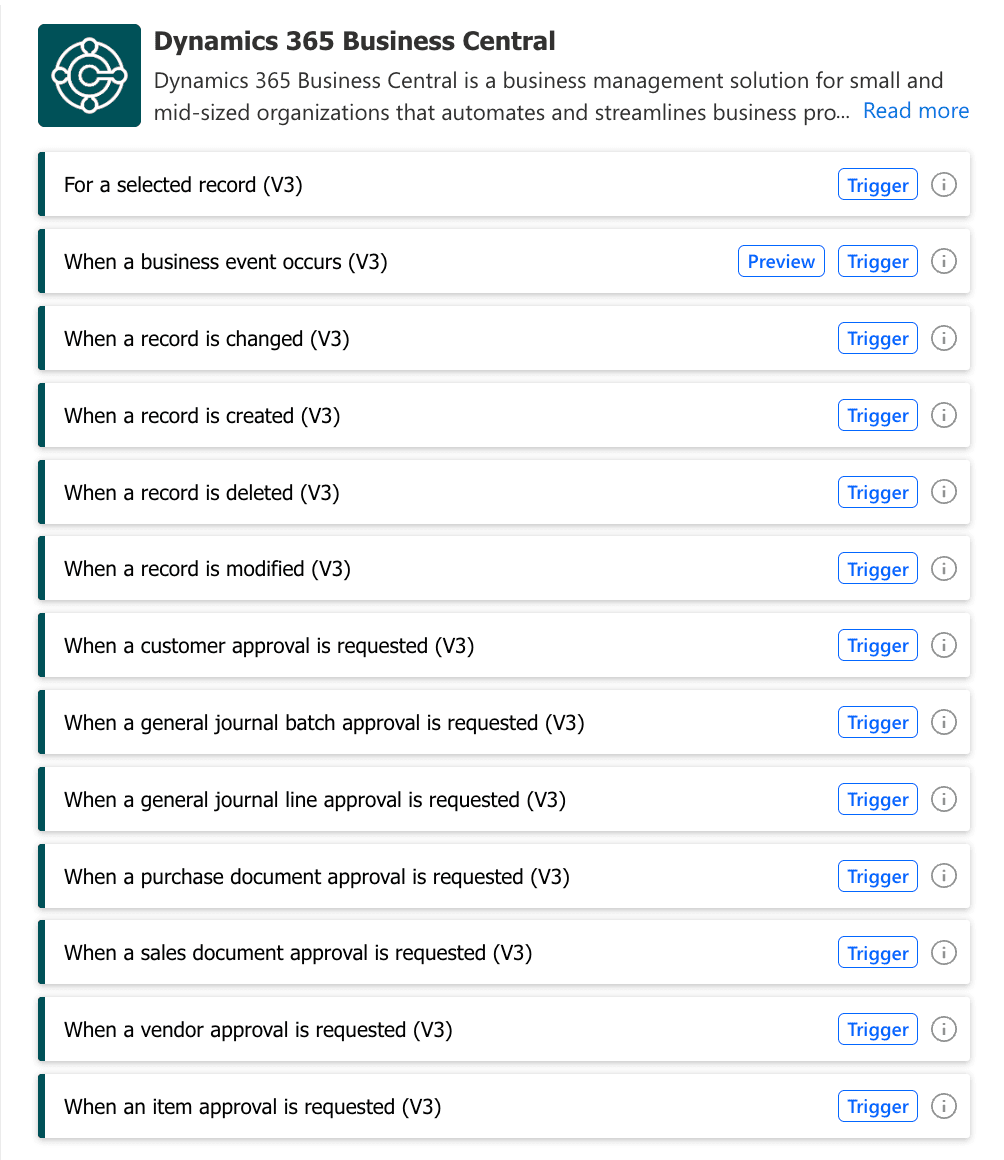 dynamics 365 business central triggers for records and approvals
