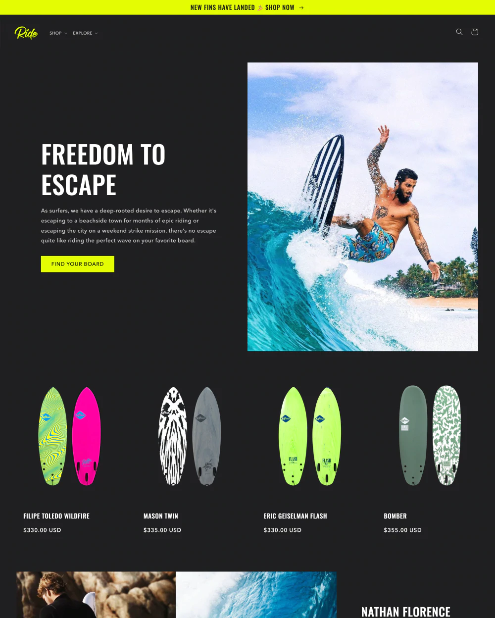 shopify theme ride