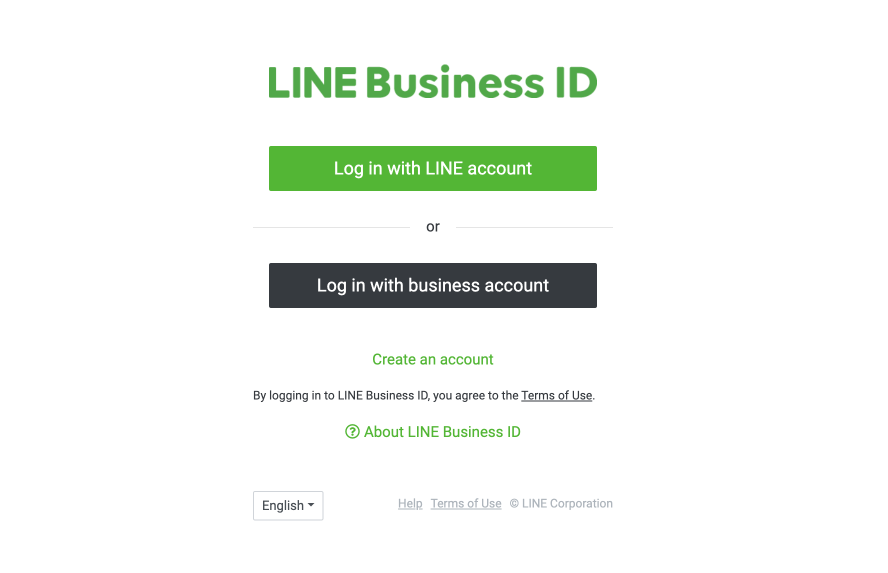 Log in to LINE official account manager