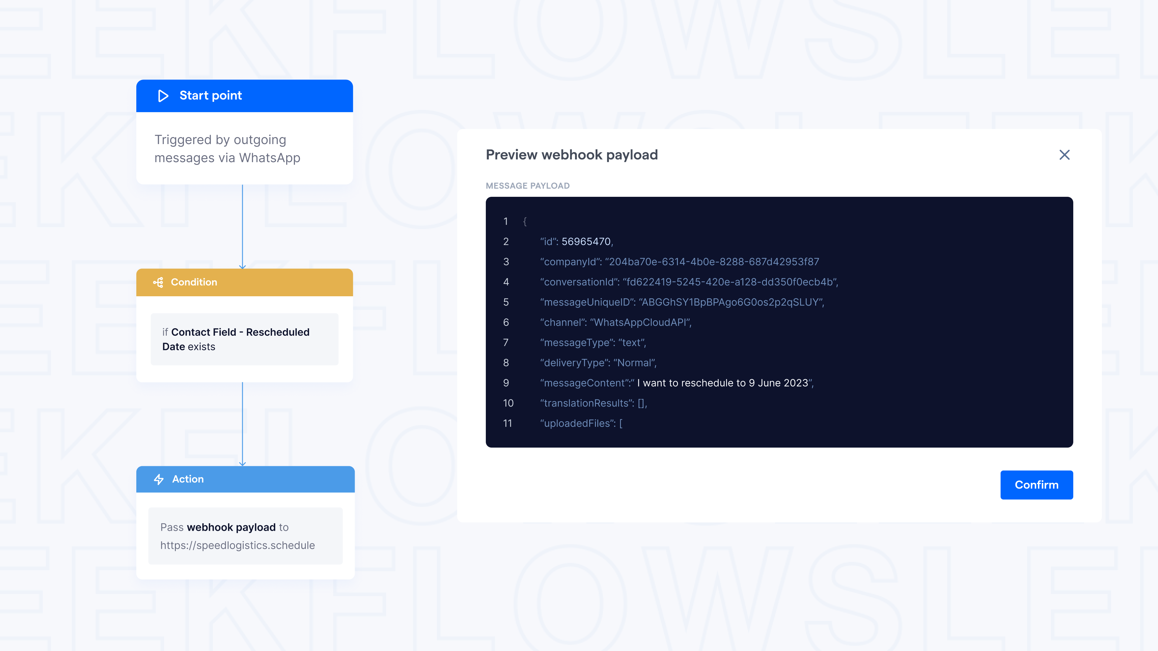 External Actions Flow Builder