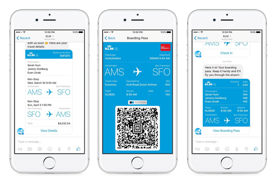 Dutch Airline KLM and Facebook Messenger Chatbots