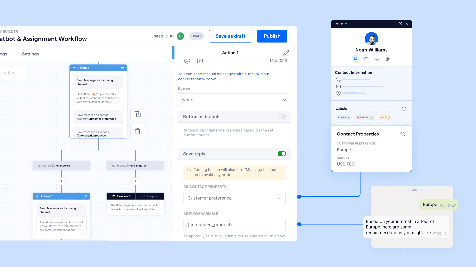 Flow Builder pricingSave replies