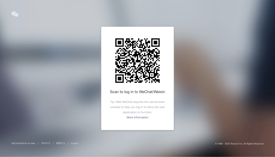 WeChat Web QR code