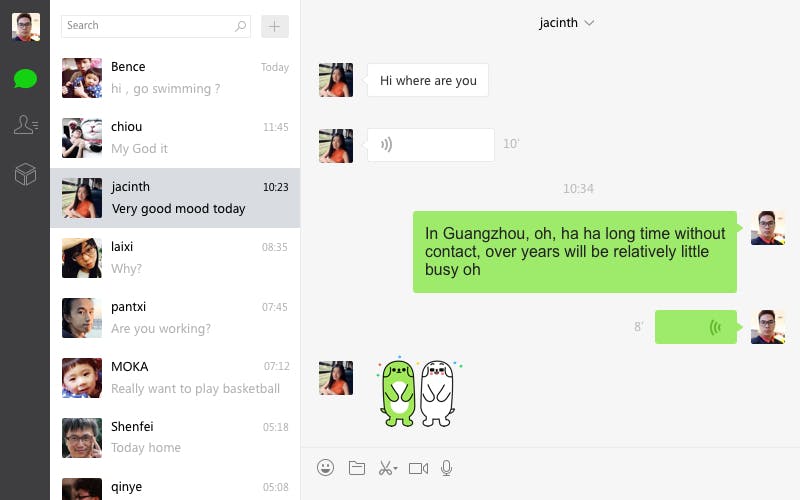 Successfully logged in to WeChat Web