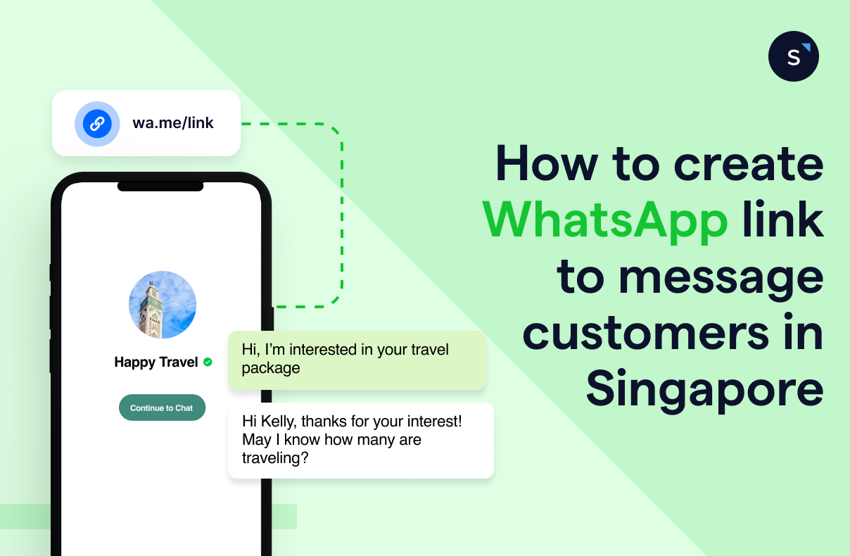 How to create WhatsApp link to message customers in Singapore