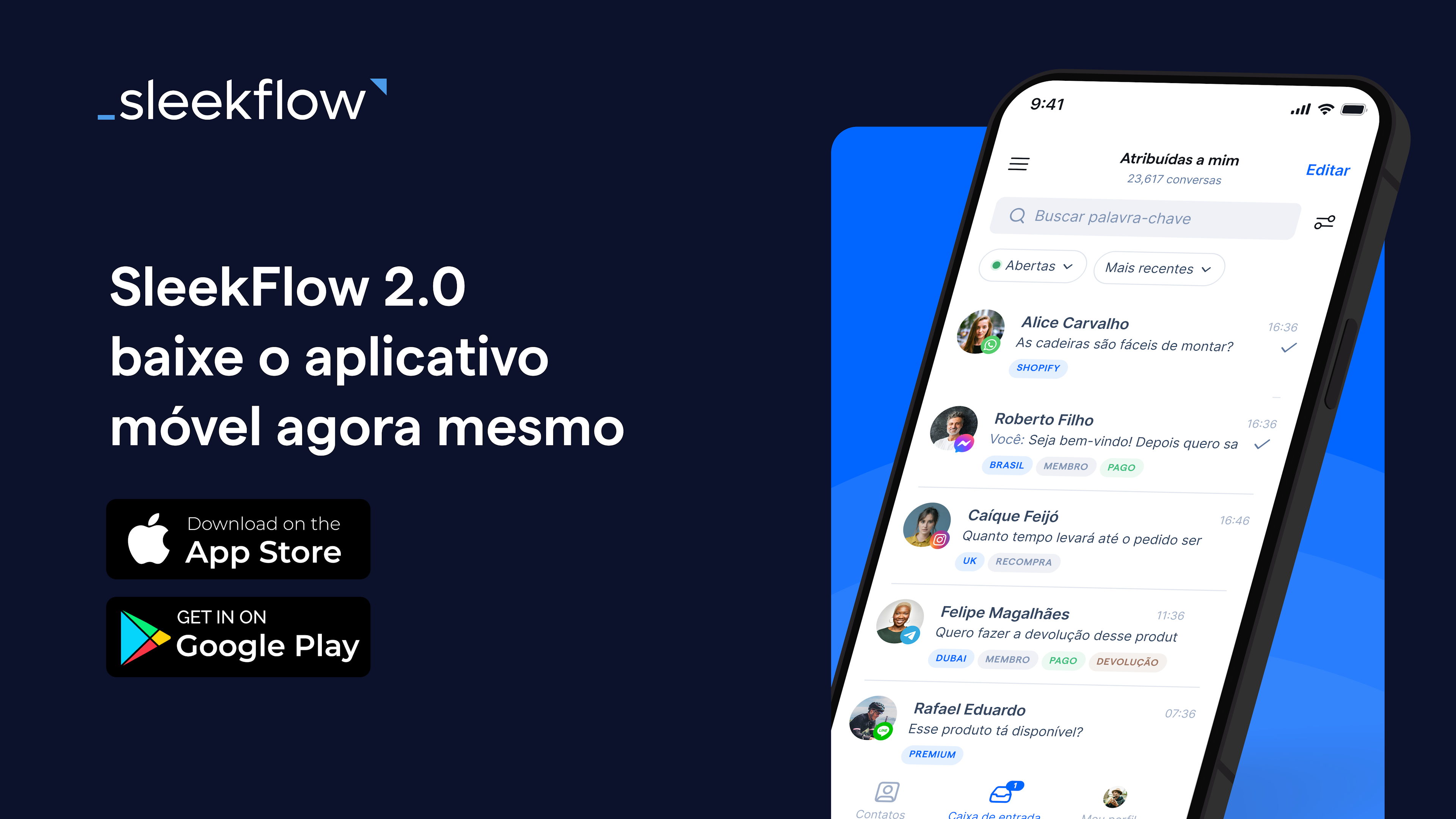 O que há de novo no SleekFlow: aplicativo móvel 2.0 