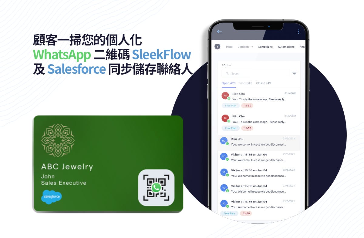 SleekFlow 個人化 WhatsApp 二維碼 