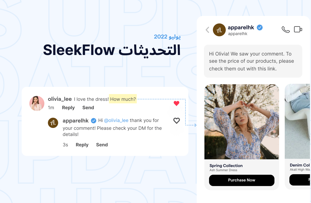 ما الجديد في SleekFlow: رد تلقائي فعّال على تعليقات فيسبوك وانستغرام