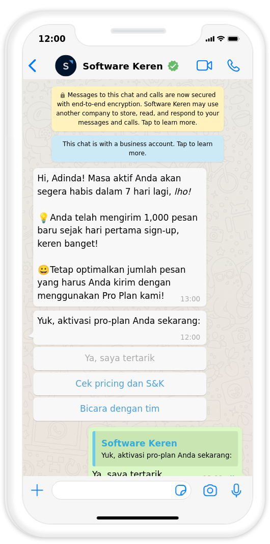 Live Chat Personalisasi