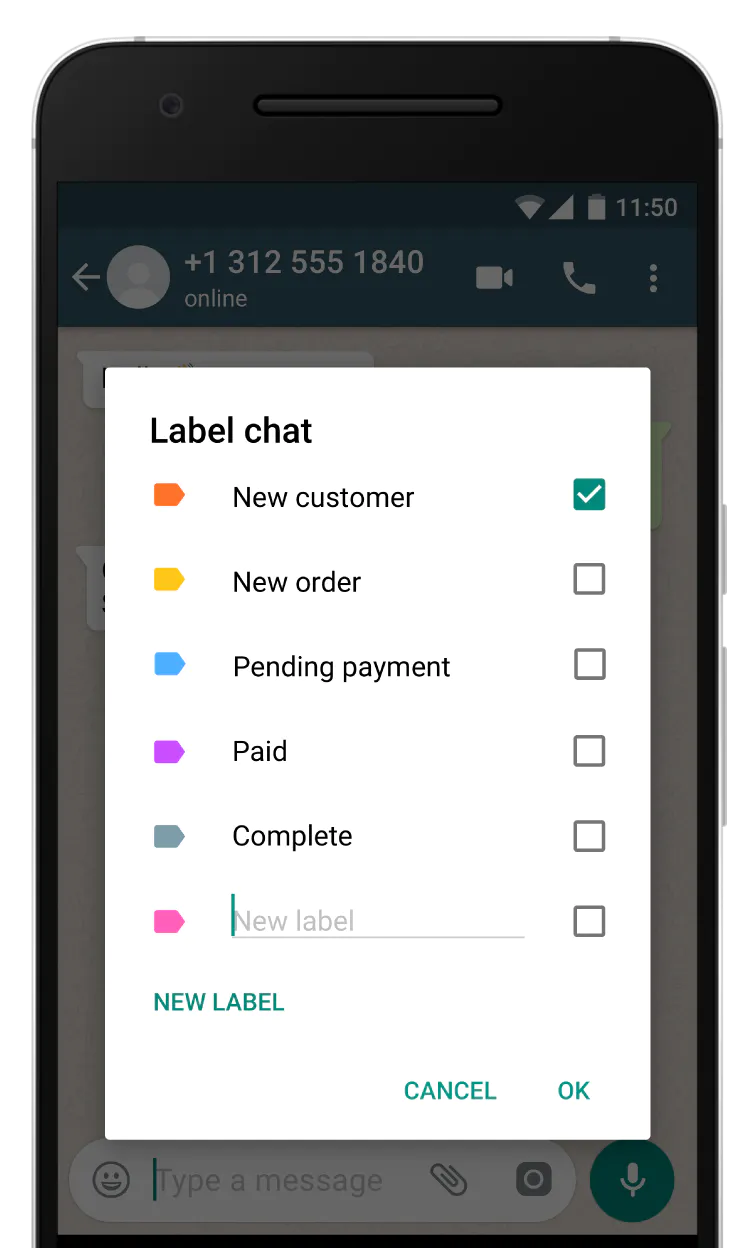 Membuat Label WhatsApp Business