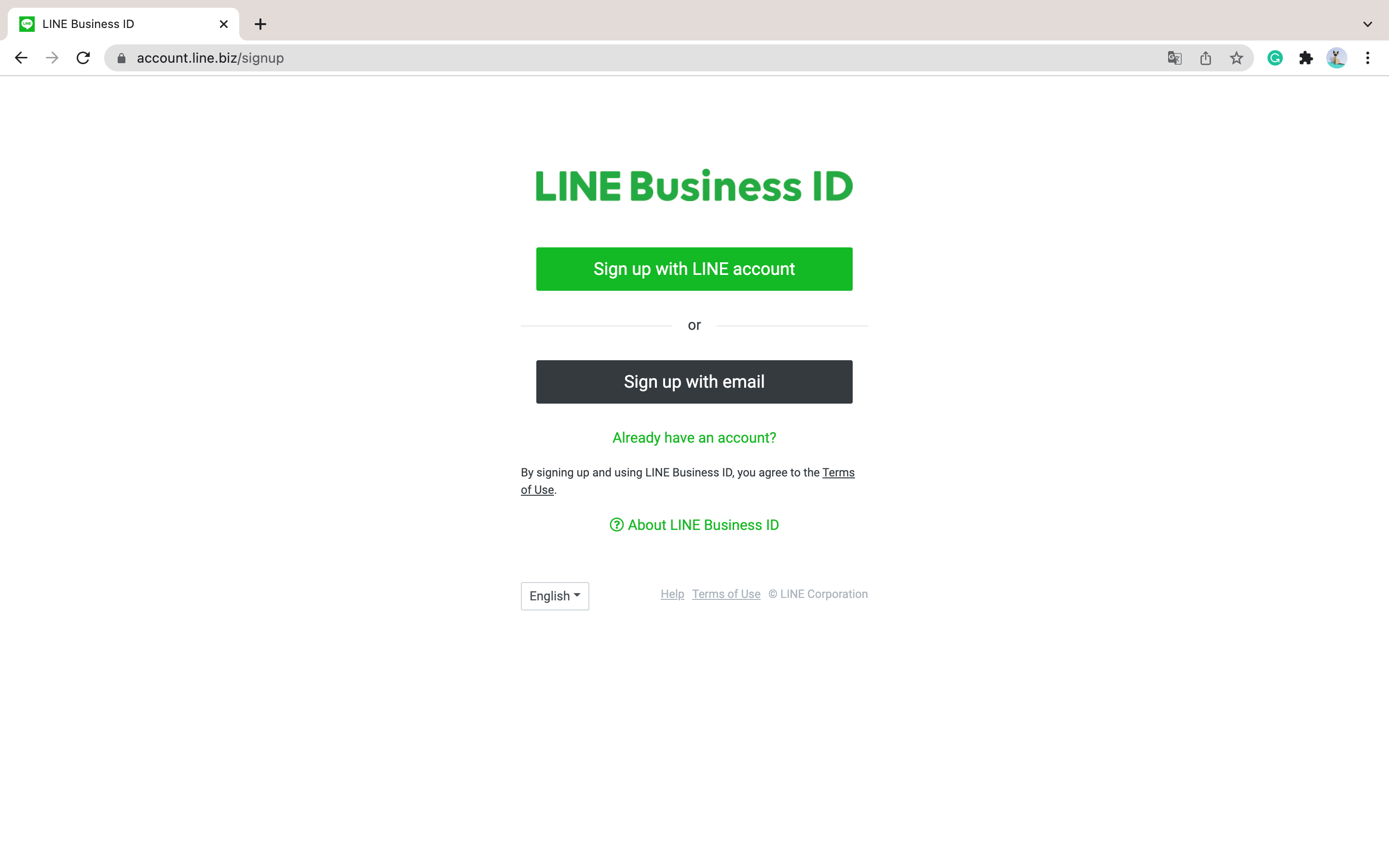 Create a LINE account