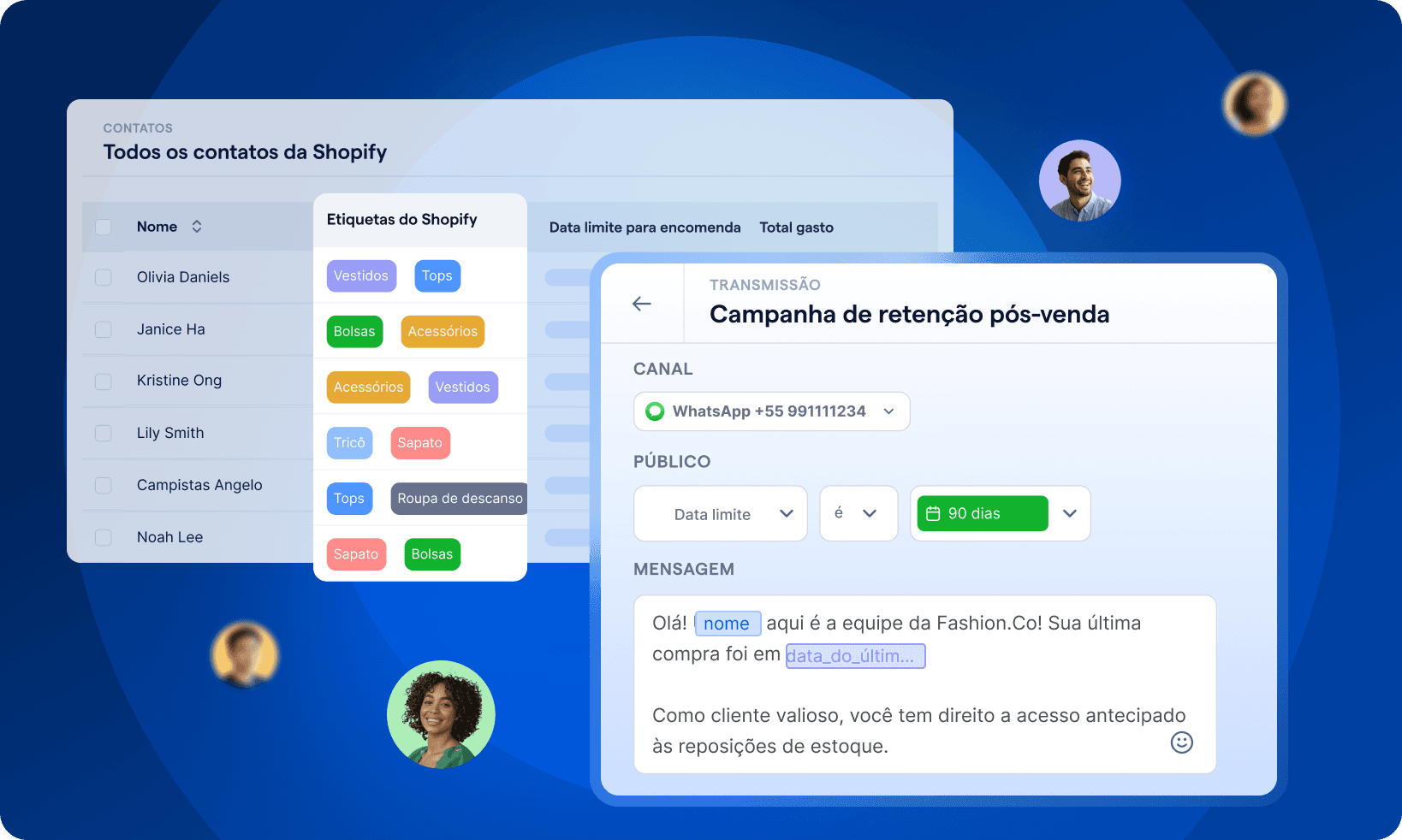 pt br shopify campanhas segmentadas