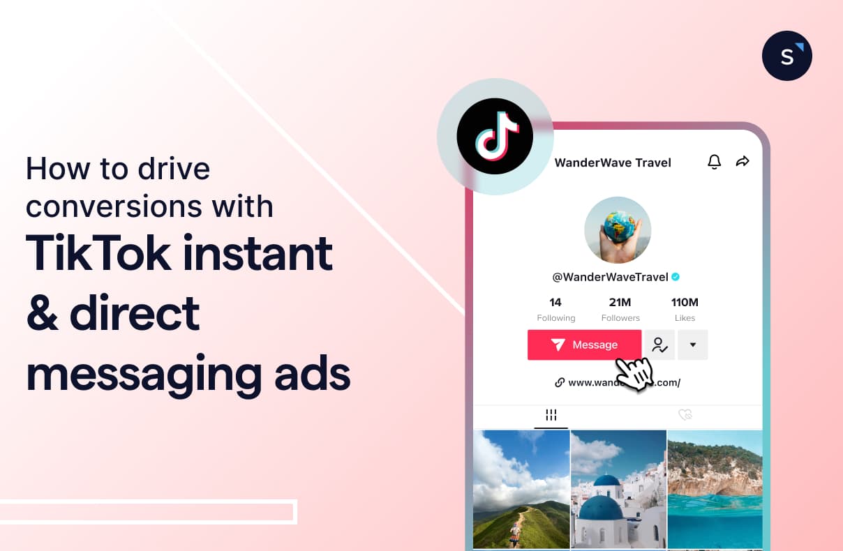 Illustration of how to drive conversions with tiktok instant messaging ads
