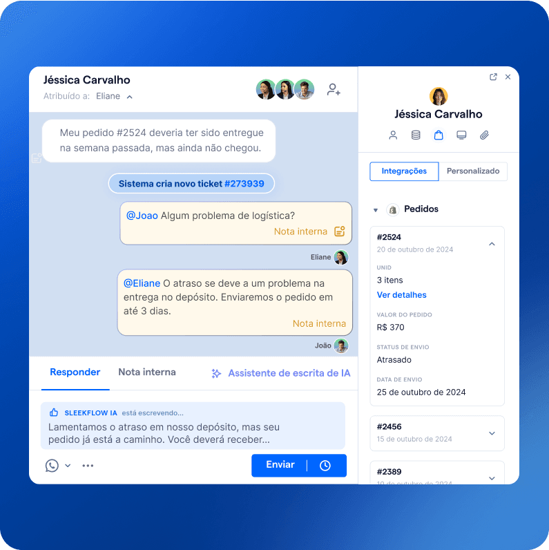 pt br shopify pedido atrasado