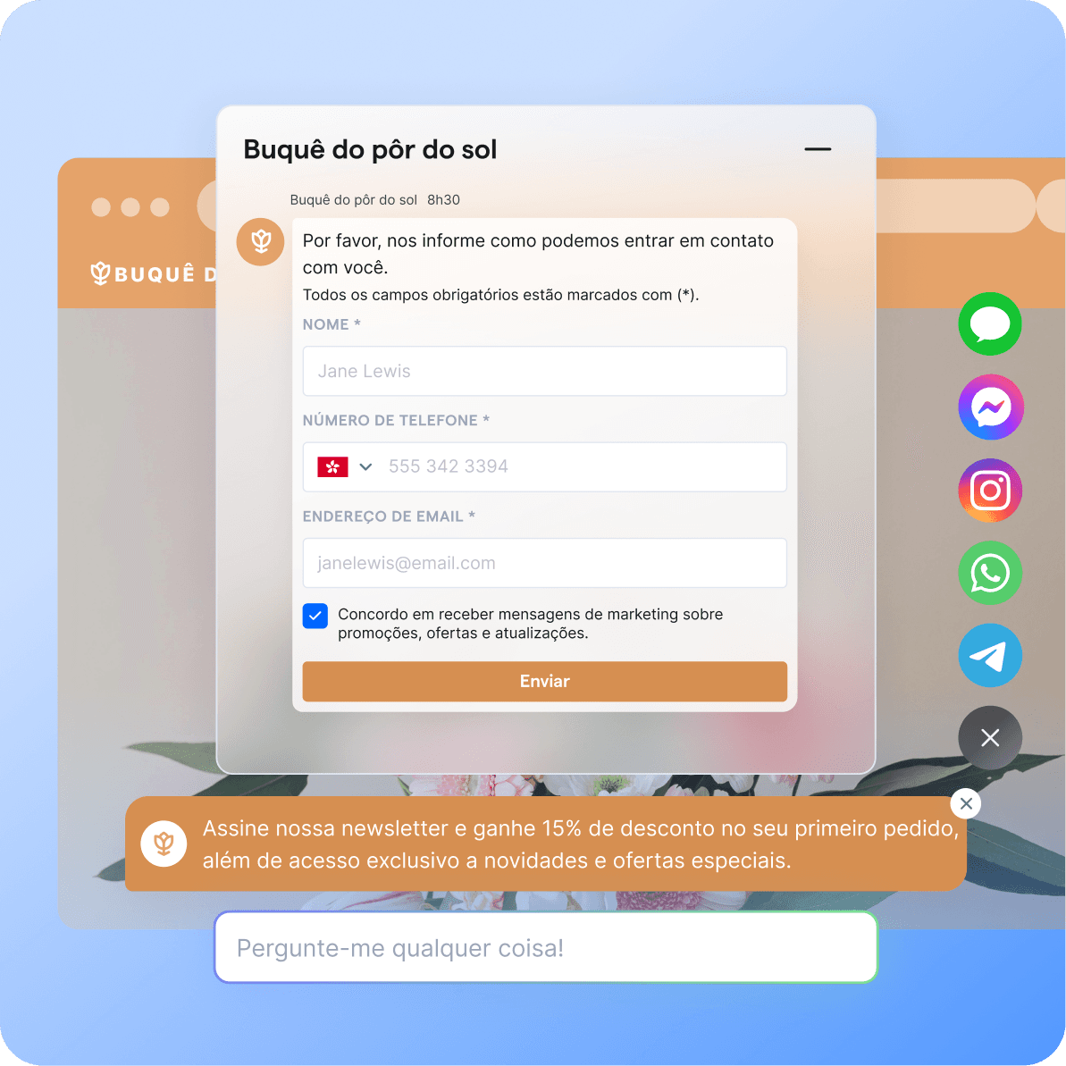 PT BR Shopify Captação de leads