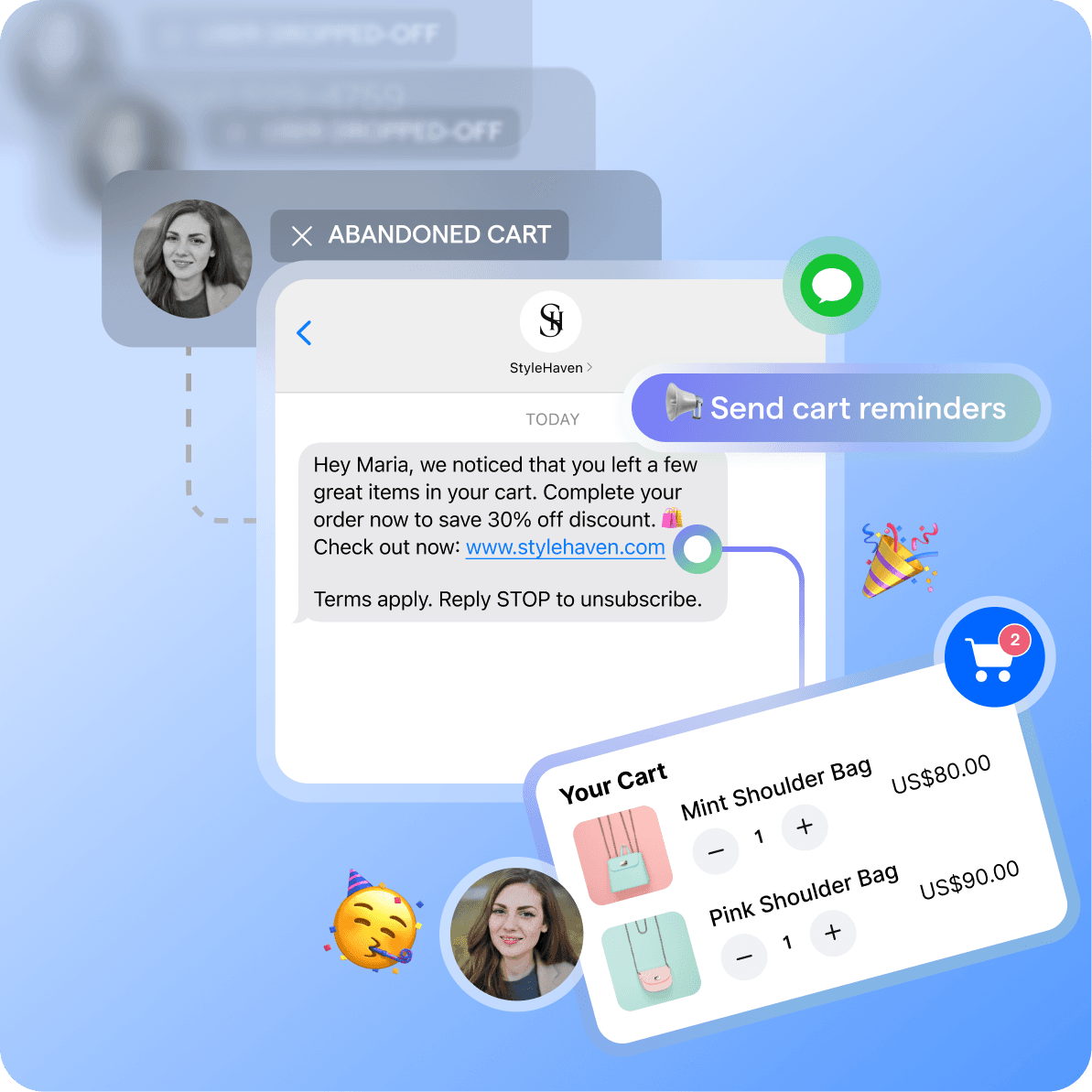 Recover sales with cart reminders