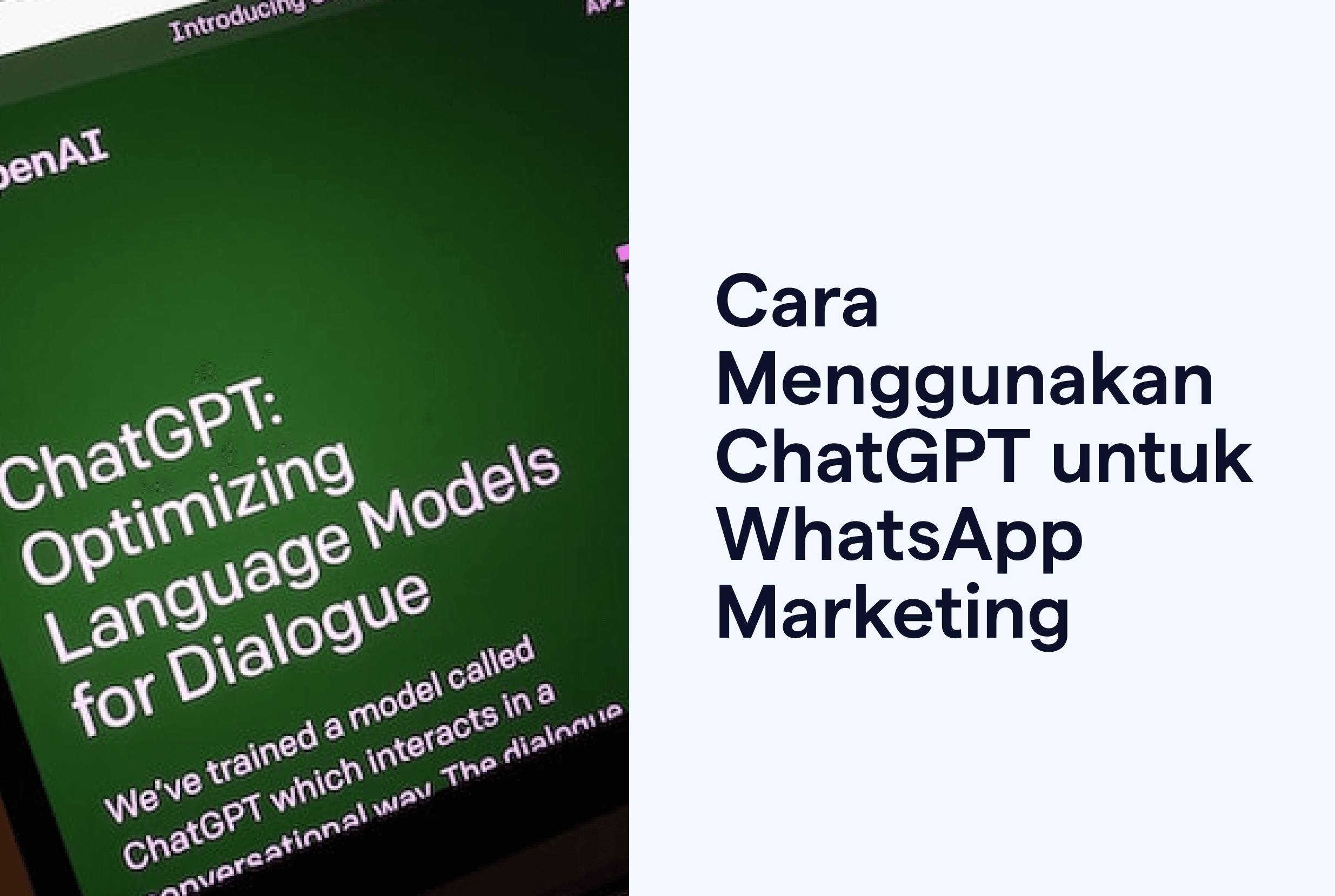 Cara Menggunakan ChatGPT untuk WhatsApp Marketing