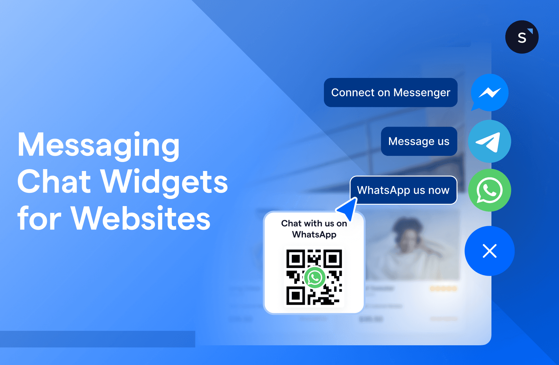 Messaging Chat Widgets for Websites: WhatsApp, Facebook, Telegram (blog cover)