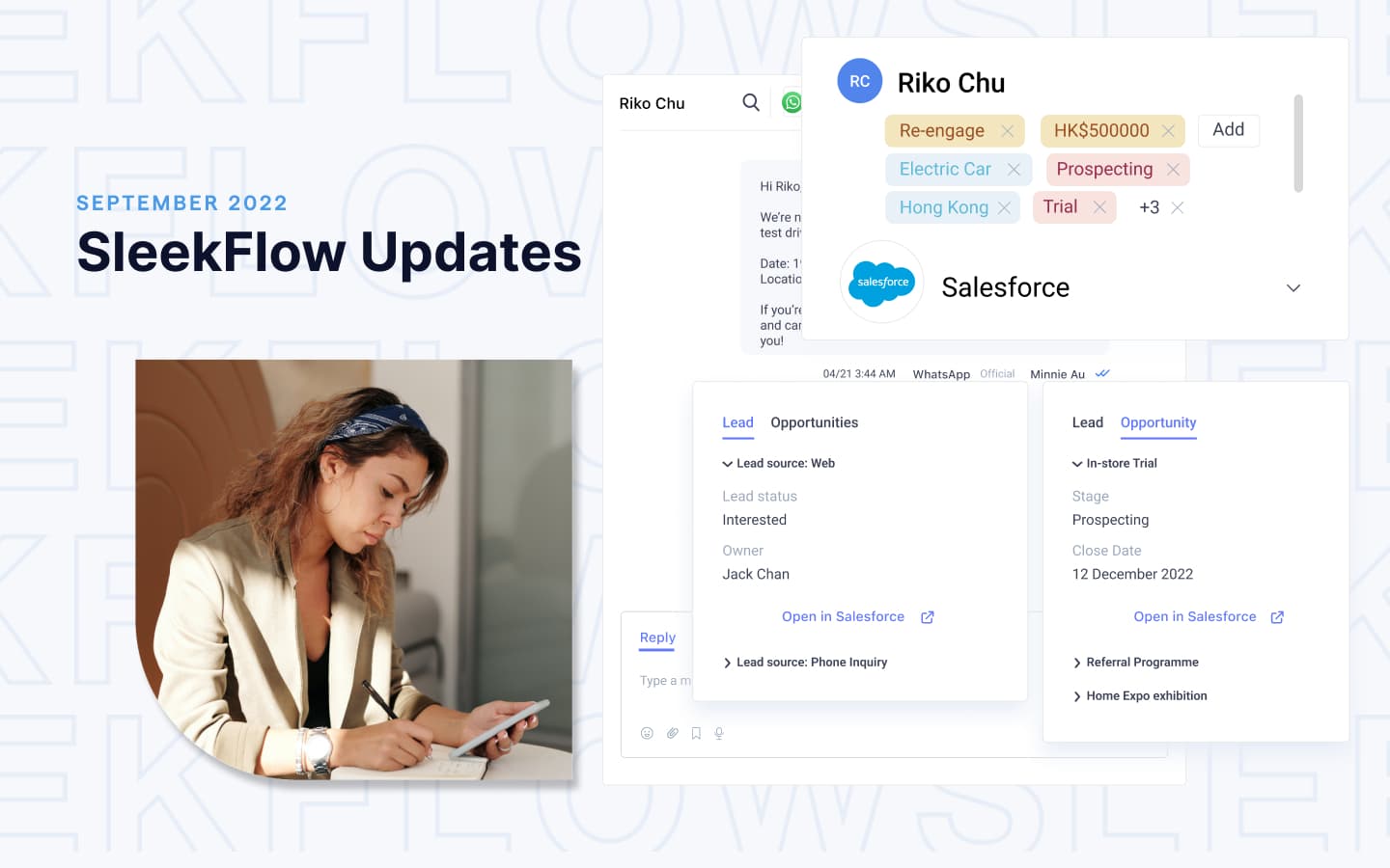 مزامنة جهات اتصال Salesforce على SleekFlow