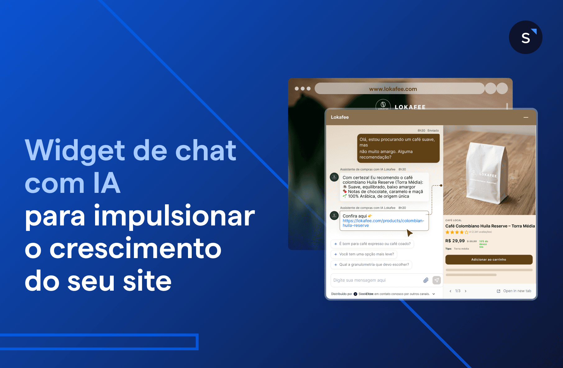 Widget de chat para site com IA